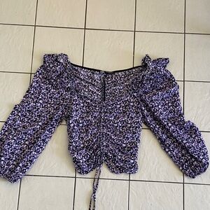 Zara Medium crop top with Ruched Detail